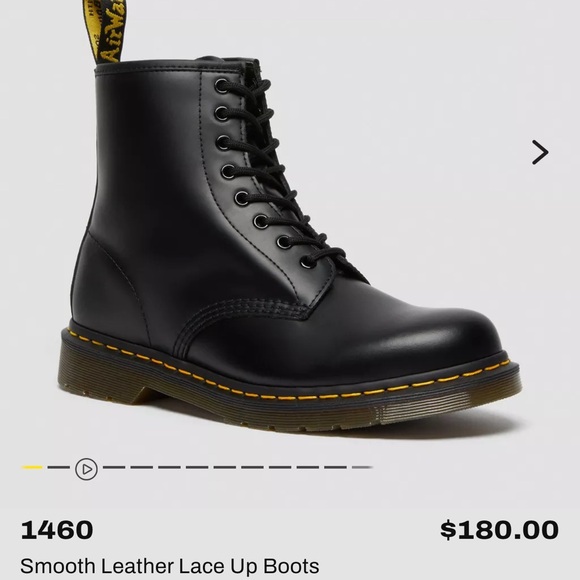 Dr. Martens Shoes - Dr. Martens 1460 Smooth Leather Lace Up Boots